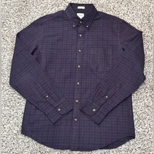J.Crew Men’s Slim Fit Brushed Cotton Flannel Check Shirt Size Medium